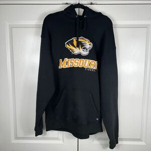 J America Cotton Missouri Tigers‎ Black Performance Hoodie Jacket Pocket Size L